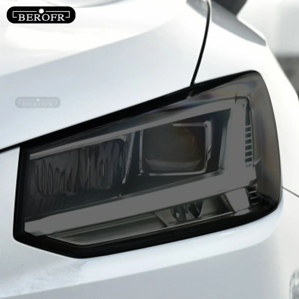 

Car Headlight Tint Black Protective Film Protection Transparent TPU Sticker For Audi Q2 SQ2 2016-Present 2020 Accessories 2 Pcs