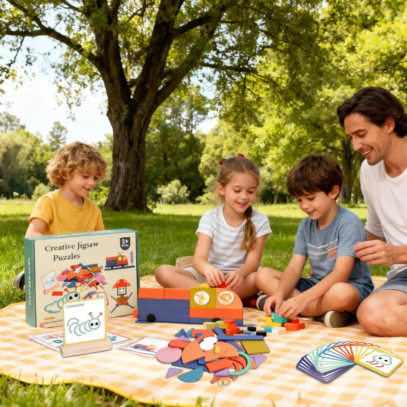 Shape Puzzle STEM Shape Educational Toys Smart Sticks Learning Activities For Kids Boys Girls Travel Bedroom Homeschool