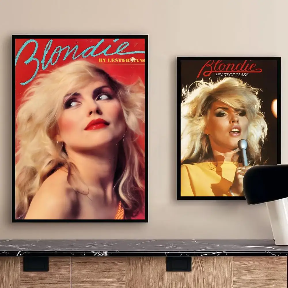 لوحة روك باند بي شقراء الخط المنزلي وغرفة النوم المقاومة للماء من القماش ملصق غير مؤطر جدار الفن طباعة الديكور جدارية #3