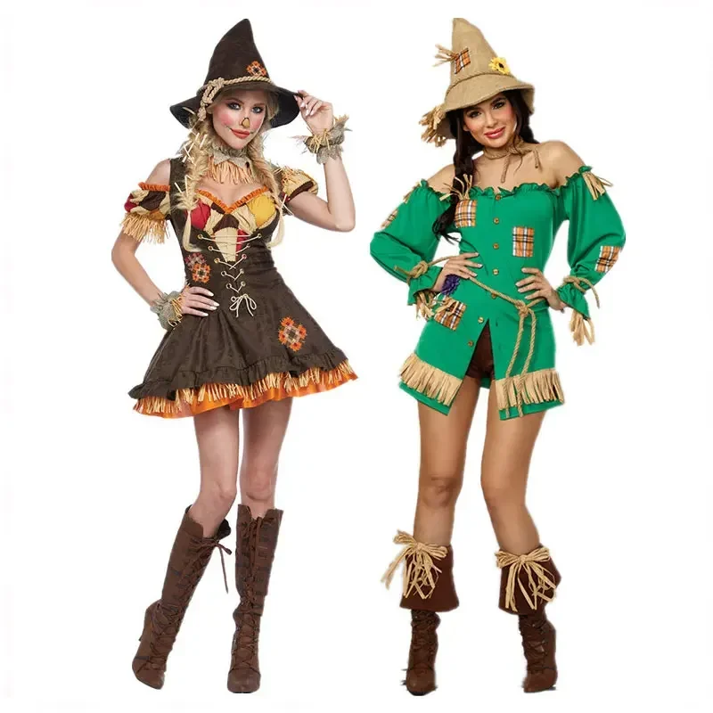 

Anime Scarecrow Cosplay Fancy Party Dress Halloween Party Suit Carnival Circus Funny Clown Masquerade Costume