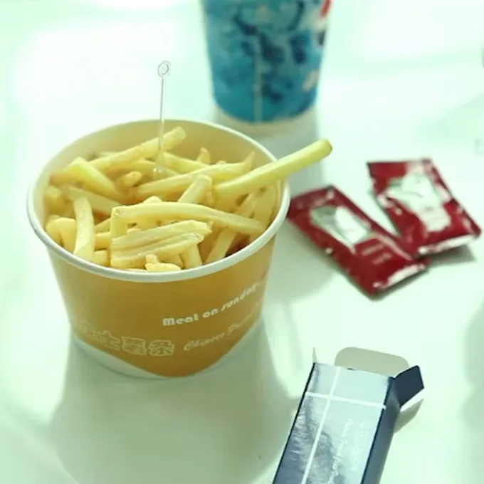 Máquina Expendedora Automática de Papas Fritas Personalizada, Máquina Expendedora de Papas Fritas Frescas de Autoservicio con Filtración Automática de Aceite