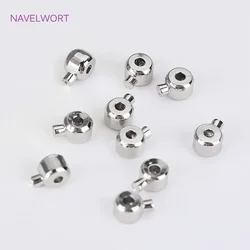 10pcs/20pcs Crimp & End Beads 14k/18K Gold Plating Beading Cord Stopper End Beads Fastener DIY Jewelry Accessories Wholesale