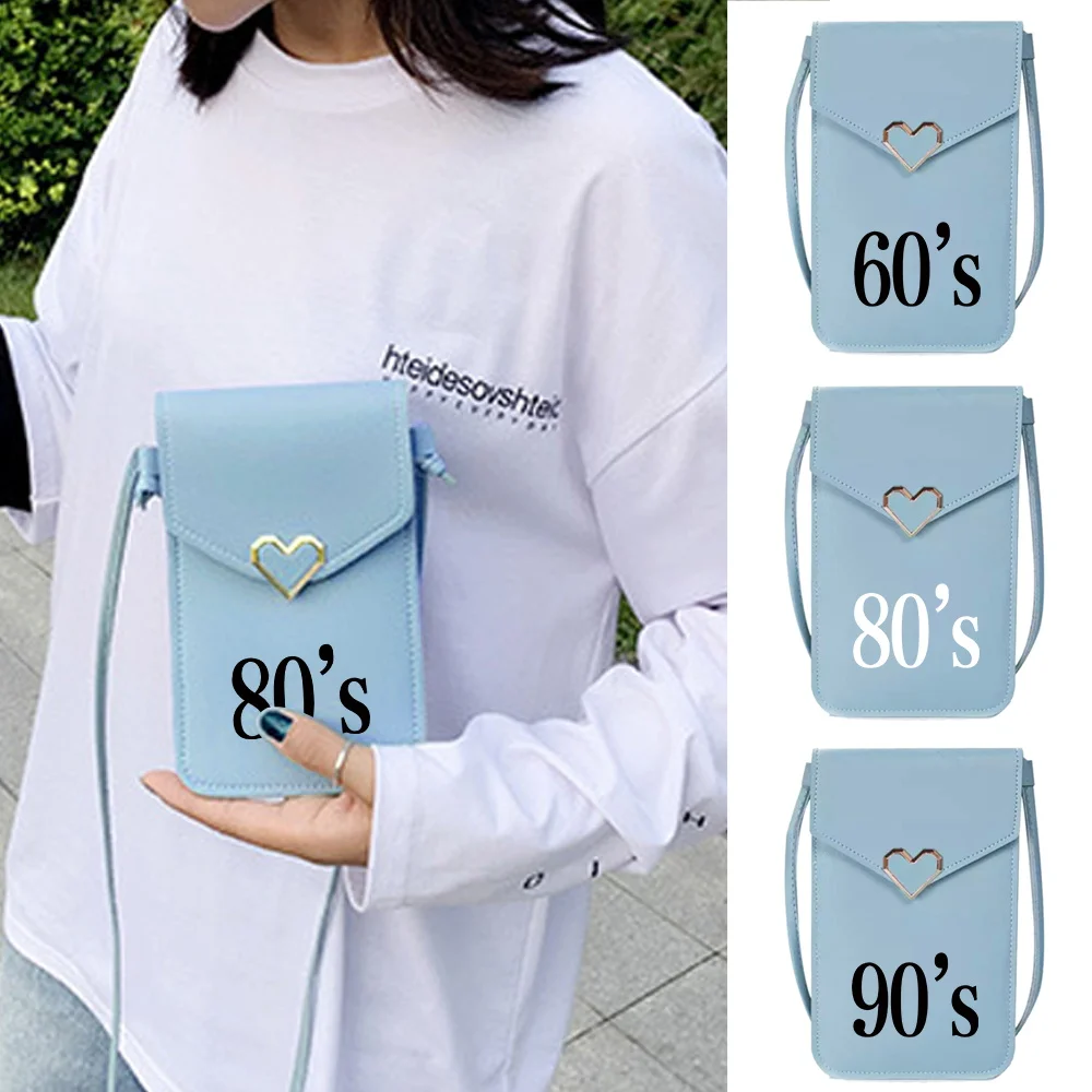 

Mobile Phone Bag Universal Transparent Touch Screen Phone Bags Casual Commute Shopping Years Pattern Lightweight Crossbody Bag