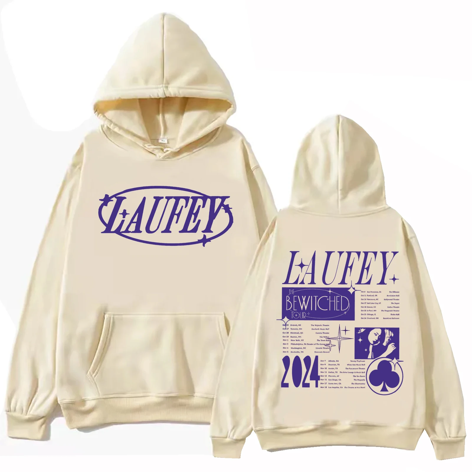 2024 Laufey Tour Hoodie Harajuku Hip Hop Hooded Pullover Man Woman Sweatshirt Autumn Winter Long Sleeves Casual Loose Streetwear