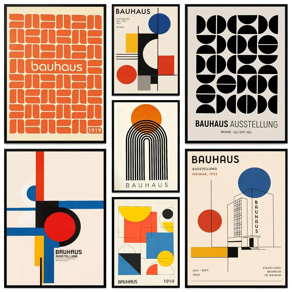 Art Bauhaus Poster Poster HD Printing Modern Minimalist Style Wall Art Home Decor For Office Bedroom Gift