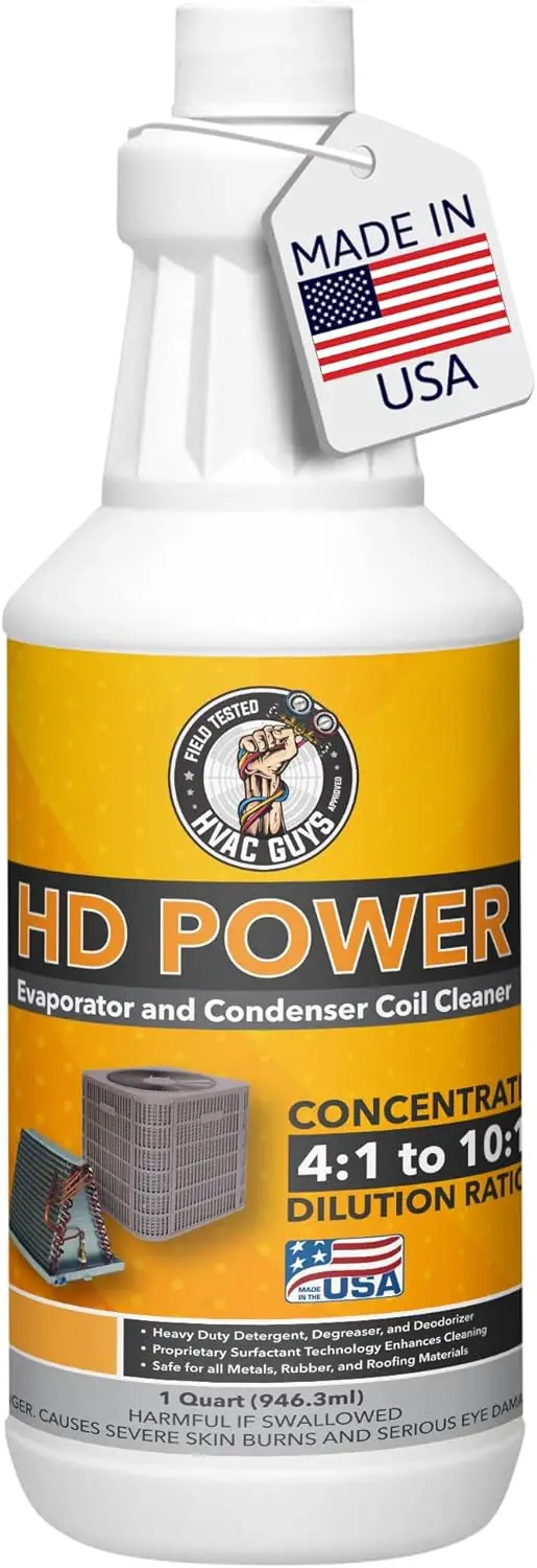 

Leak Saver HD Power AC Coil Cleaner for Condensers & Evaporators, No Rinse, 4:1 to 10:1 Dilution - 1 Quart