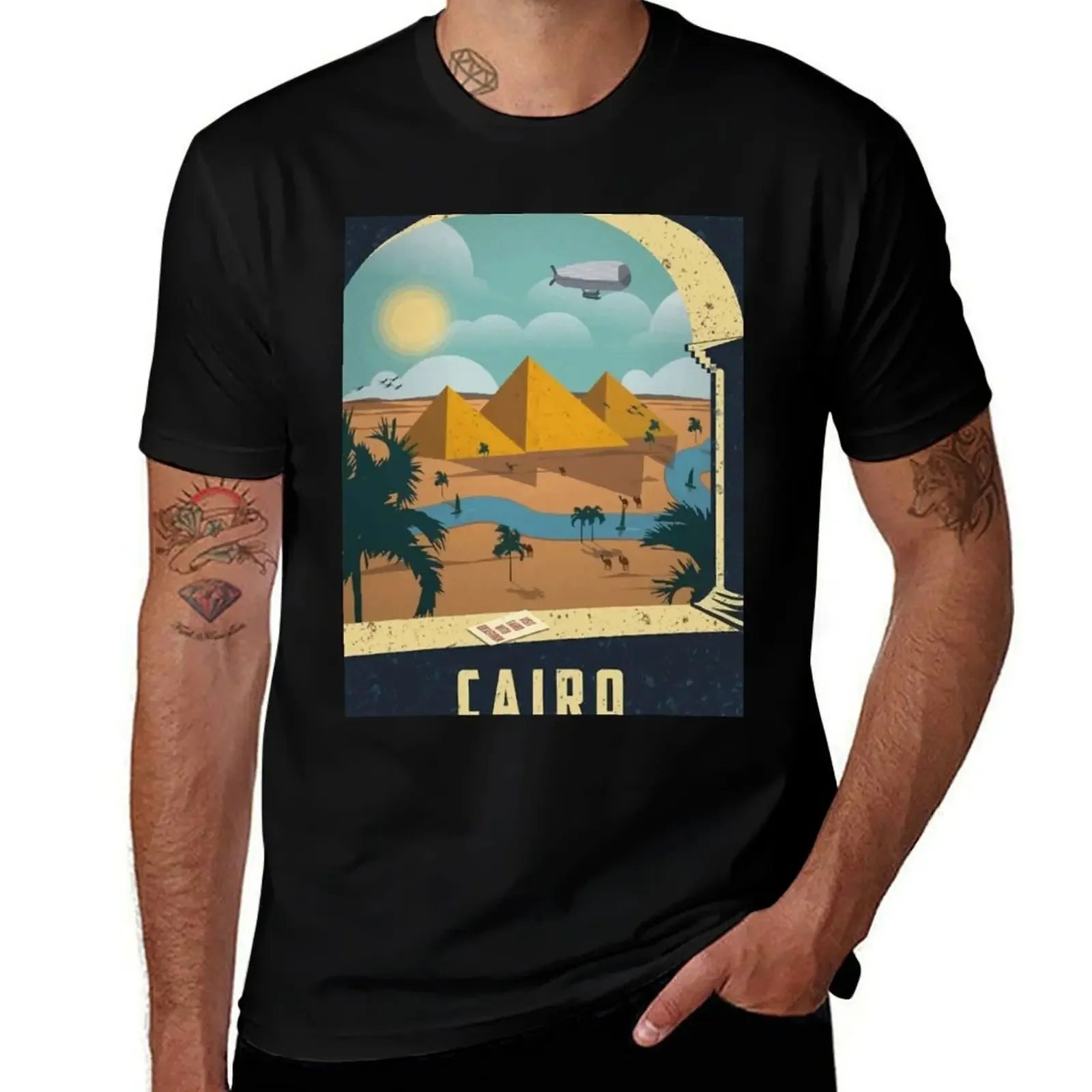 

Vintage Cairo Egypt Travel T-Shirt Funny t-shirts football t shirt sports fans boys whites oversized t shirts for men
