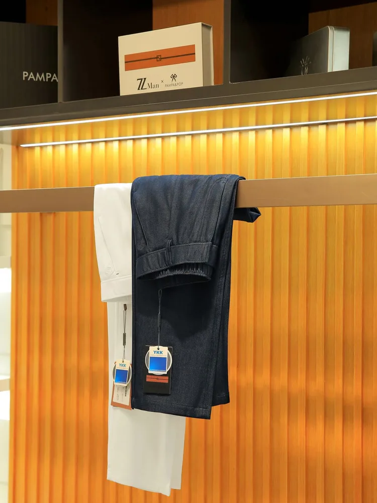 

Итальянские мужские джинсы прямого кроя класса люкс, эластичные, удобные, летние, повседневные, со средней посадкой, длинные брюки, деловой повседневный стиль