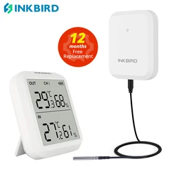 ITH-20R Weather Station Thermometer and Hygrometer Large Backlight LCD Outdoor&Indoor Inkbird Unit for House Kitchen Courtyard