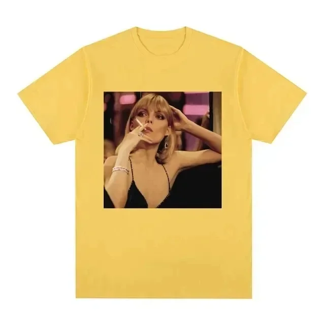 2024 Scarface Movie Michelle Pfeiffer Tony Montana Graphic Print Women T-shirt Fashion Clothes Vintage Punk Gothic T-shirt