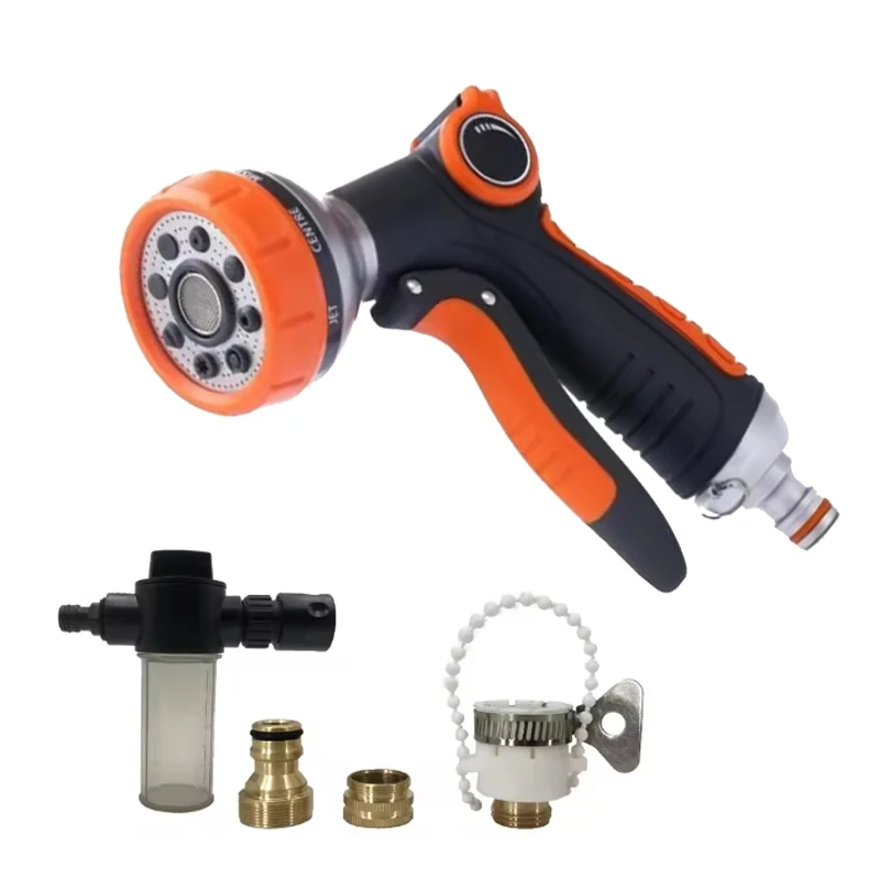 NEW Hose Water Spray Gun Adjustable Car Wash Hose Garden Spray Portable High Pressure Gun Sprinkler Nozzle 8 Pattern Water Jet ﻿