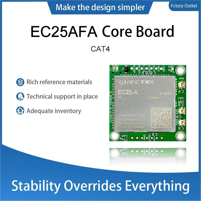 Quectel EG25-A Core Board CAT4 LTE Cat4 EC25 seri modul EG25-AFA ukuran 40mm x 40mm