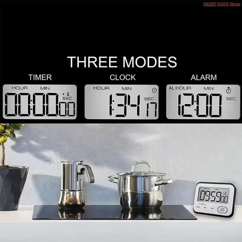 K1AE Count Up/Down Timer for Teacher Classroom Kid Home Table Timer Stopwatch Cooking Timer Kitchen Digital Timer