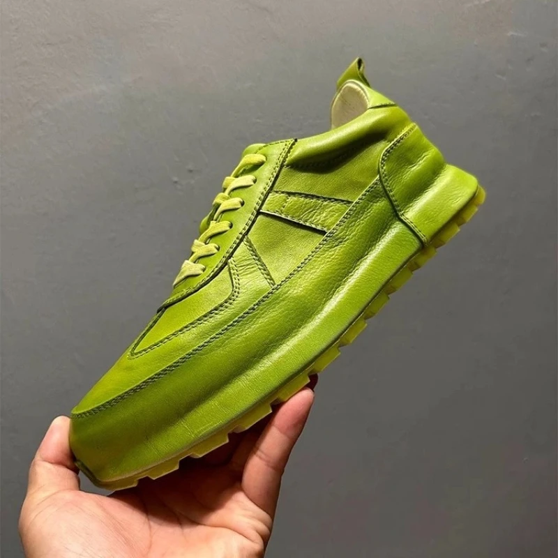 

Men's 2025 Versatile Comfort Sneakers | Genuine Leather Low-Top Retro Shoes | Breathable Fashion Casual Plimsolls for Daily Wear