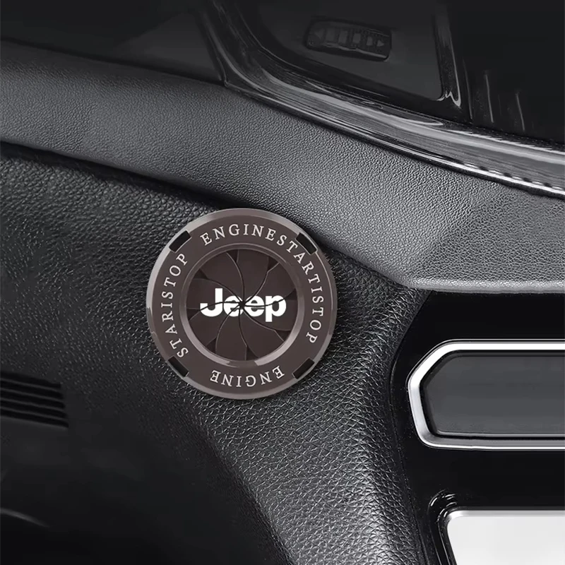

1Pc Decorative Car Engine Start Button Ring Cover for Jeep Renegade Wrangler JK Grand Cherokee Compass Patriot Auto Accessories