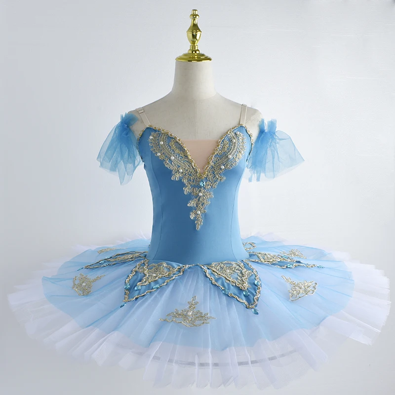 2023 Tutu Ballet blue Swan Lake Ballerina Pancake Tutu Girl Women Adult Child Ballet Dress Kids Dance Costumes Tutu Dress