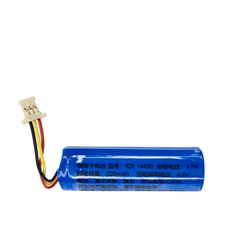 2Pcs ICR14430 3.7V 500mAh Traffic Recorder Rechargeable Lithium Battery