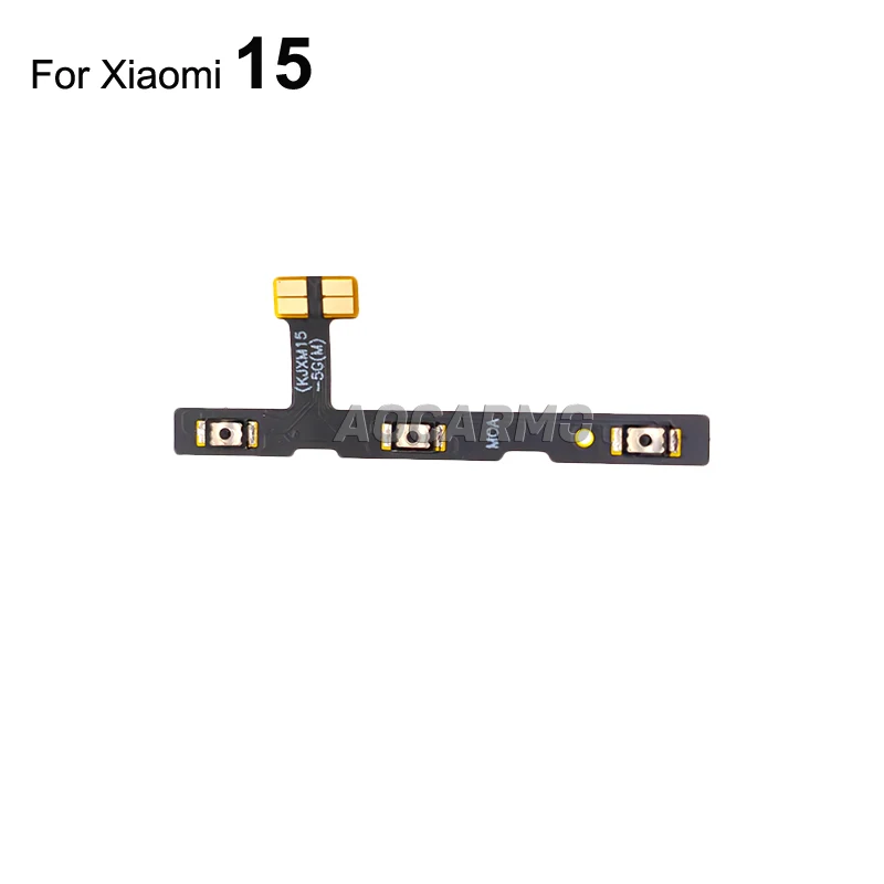 Aocarmo For XiaoMi 14 Pro 15U Ultra Power On Off Volume Up Down Flex Cable Replacement Part