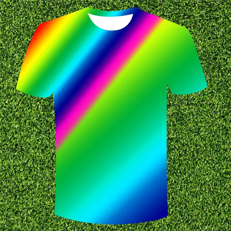 

Women's Sports 3dt Shirt Rainbow Summer Hot Fashion Short Sleeve Slim Comfortable Men