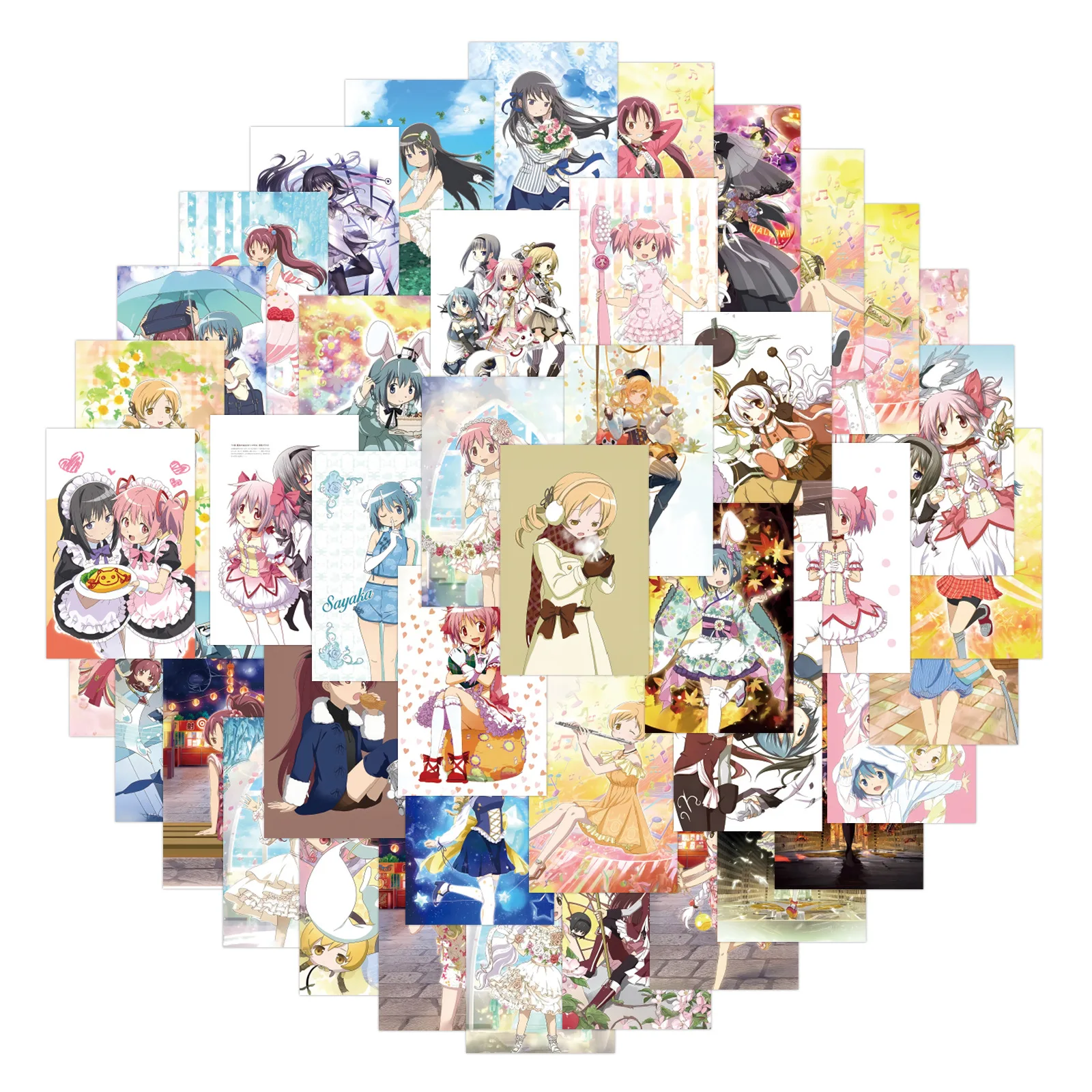 75PCS Puella Magi Madoka Magica  Anime Waterproof Cartoon Stickers Decoration Notebook Mobile Guitar Water Cup Suitcase Graffiti