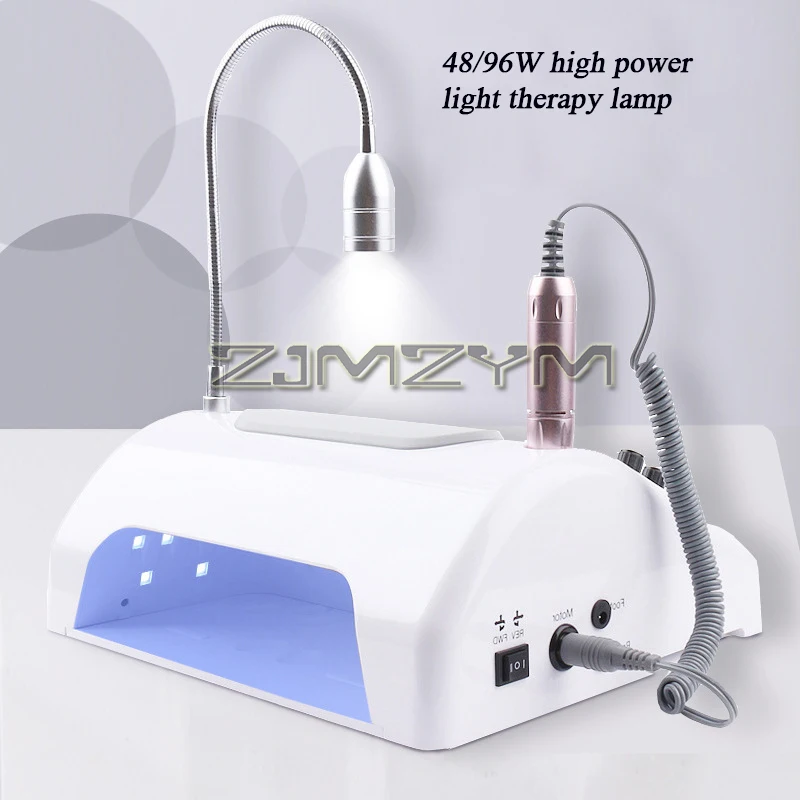 เครื่องขัดเล็บอเนกประสงค์แบบบูรณาการเครื่องขัดเล็บพลังงานสูงโคมไฟอบกาวยาทาเล็บ