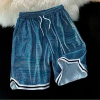 Ice Silk Men's Shorts Quick Dry Casual Loose Fit Summer Fashion Brand Sporty Style Five Inch Length Comfortable Versatile Shorts