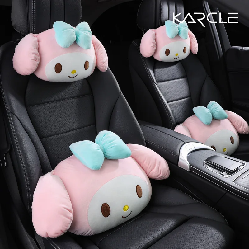 

Sanrio подушка для автомобильного сиденья, подушка для талии, подушка для шеи, подушка для талии, милая подушка с рисунком My Melody, автомобильные аксессуары, подарок