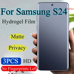 S24Ultra Matte Screen Protector For Samsung S24 Ultra Privacy Hydrogel Film S24+ S24Plus Soft HD Full Coverage Anti-Peeping Blue