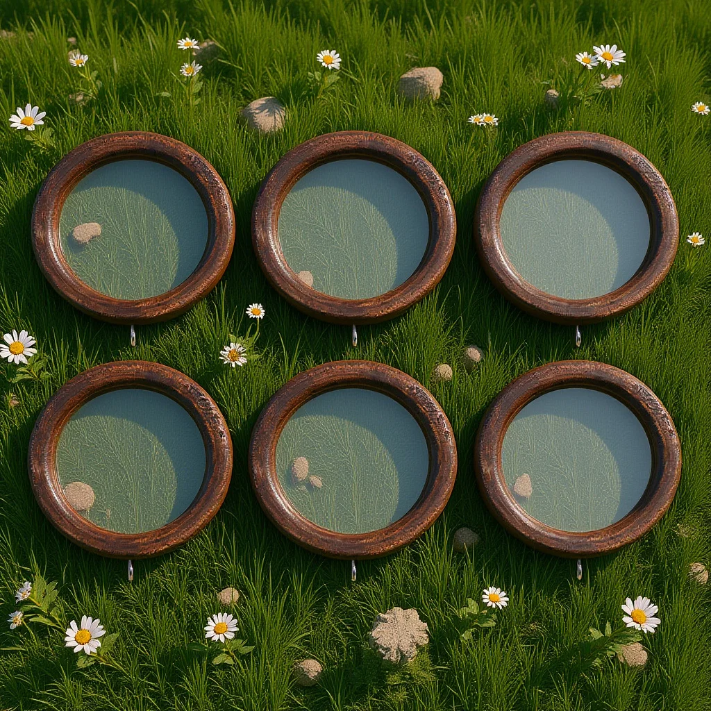 

6 шт. круглых деревянных кольца для штор, натуральное дерево, для надежного крепления, декор для окон, украшение для дома