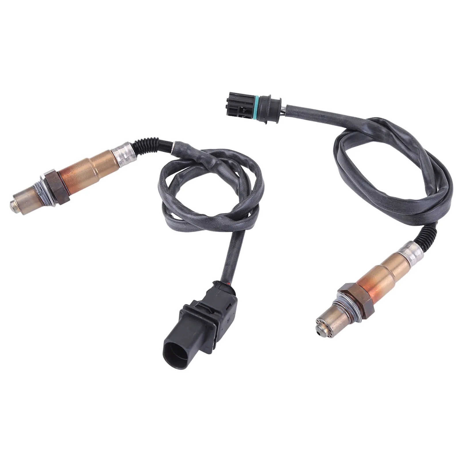 plastic Car 2Pcs O2 Oxygen Sensor 5 Wire Compatible for N52 N53 N54 E87 E90 E60 E83 E84 E70 E85 Replaces 0258010412 0258010413