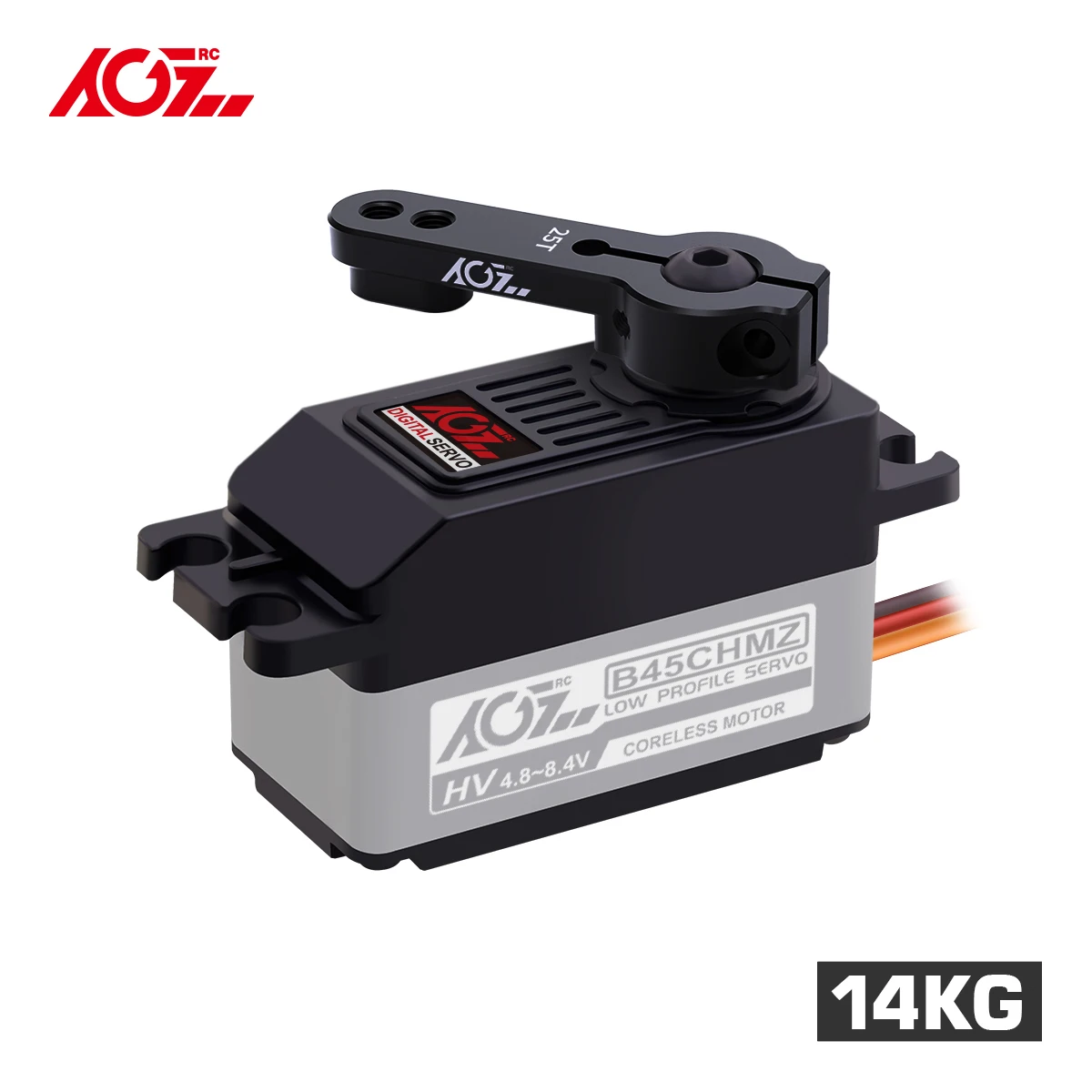 AGFRC B45CHMZ 14KG HV Titanium Gear Fast Speed Low Profile Coreless Competition Digital Servo for 1/12 1/10 RC Touring Cars Boat