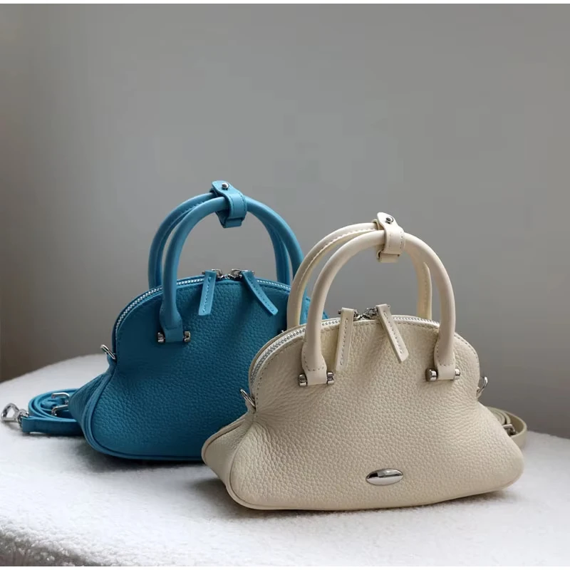 

Genuine Leather Brand Handbag Purse For Women Gourd Original Unique Design Cowhide Luxury High-end Fashion Shoulder Messenge Bag