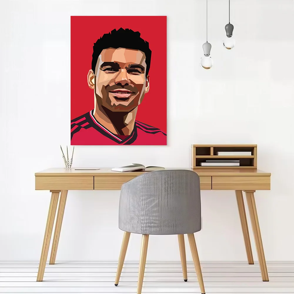 Polygon Soccer Art – Brazilian Poster Customizable Printed Canvas Painting for Pictures Wall Art Home and Decoration Living Room