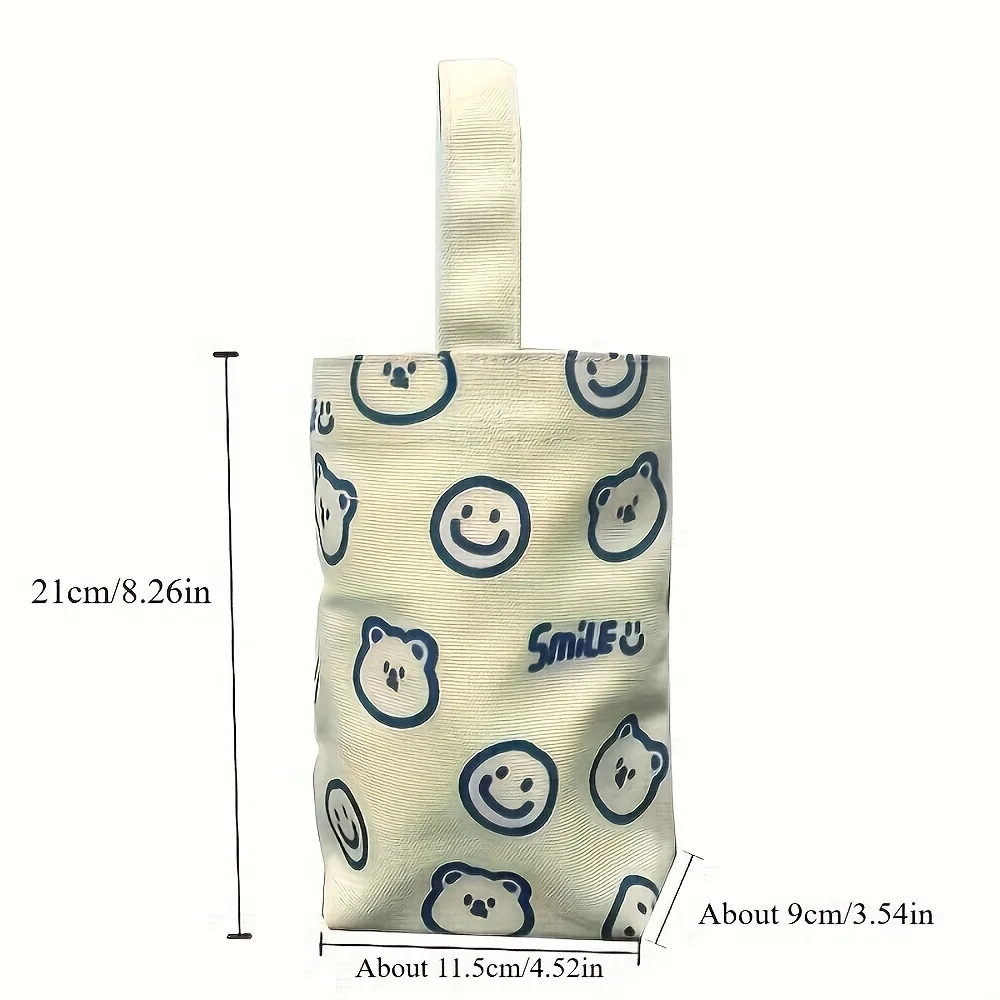 This Cute Floral-Cherry Pattern Tote Bag Is Perfect for Everyday Use and Can Hold a Water Bottle. image 5