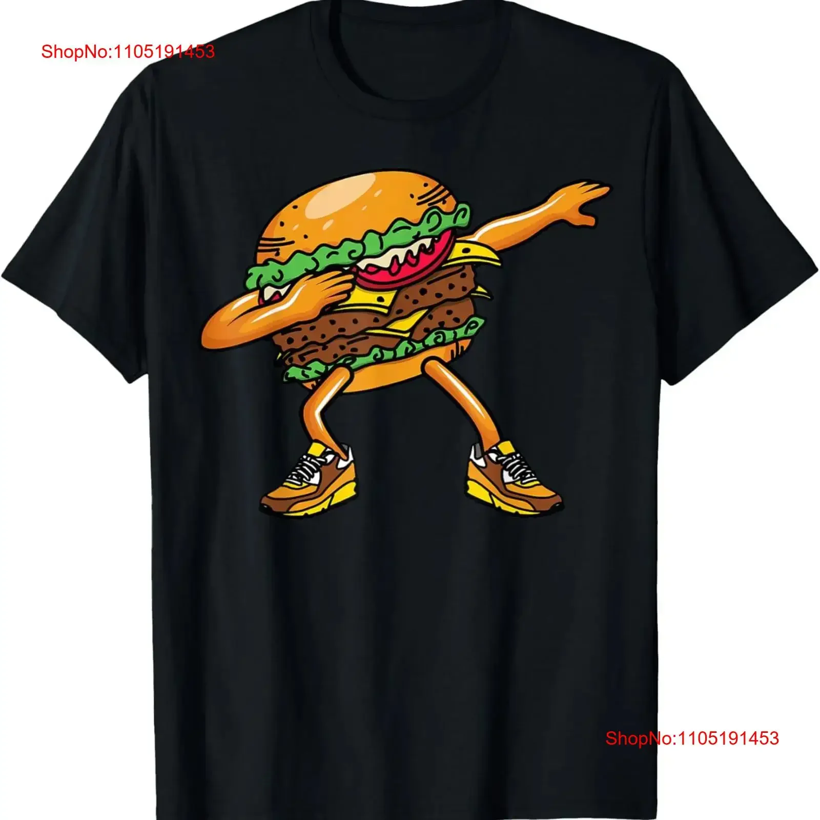 

Dabbing Burger Fast Food Hamburger Lovers T Shirt vintage Washed Unisex homme graphic designer clothes Comfortable Breathable