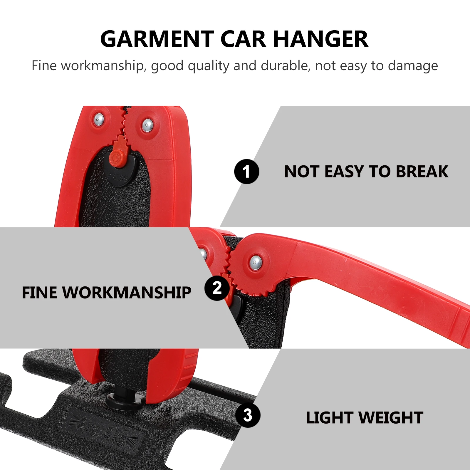 

Foldable Car Hanger Durable ABS Material Headrest Hooks Storage Solutions For Clothes Accessories Vehicle Use Car Garment Hanger