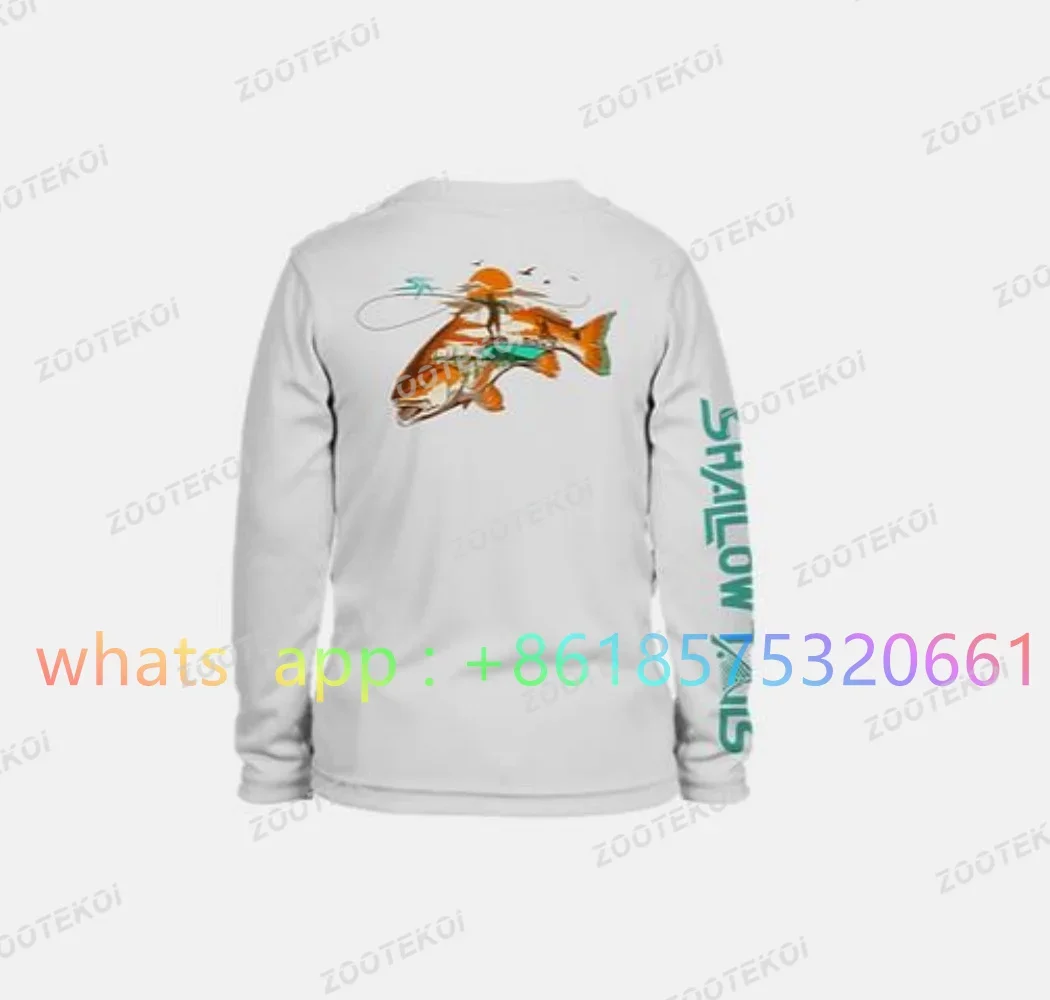 浅い尾-2022-キッズ-tシャツ-パフォーマンス長袖釣り服カミサデペスカプリント子供用釣りシャツ