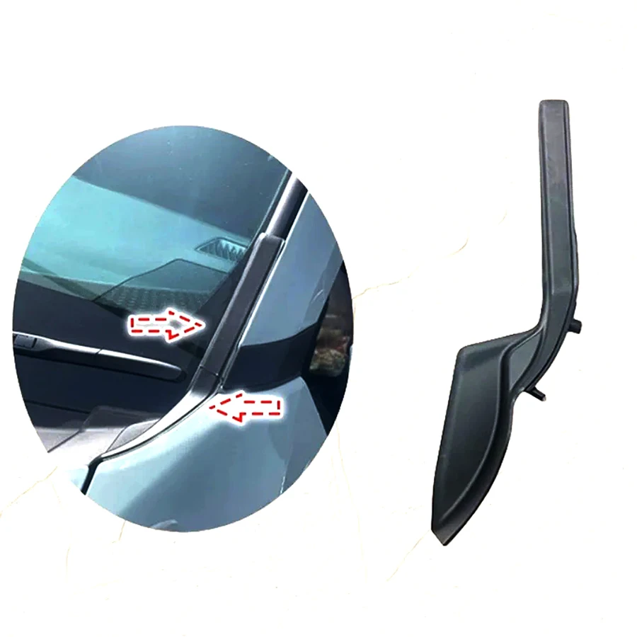 Wooeight 1Pc Car Front Windshield Wiper Side Cowl Cover Extension Panel Trim For Toyota RAV4 RAV-4 2006-2012 2014-2019 2020-2023