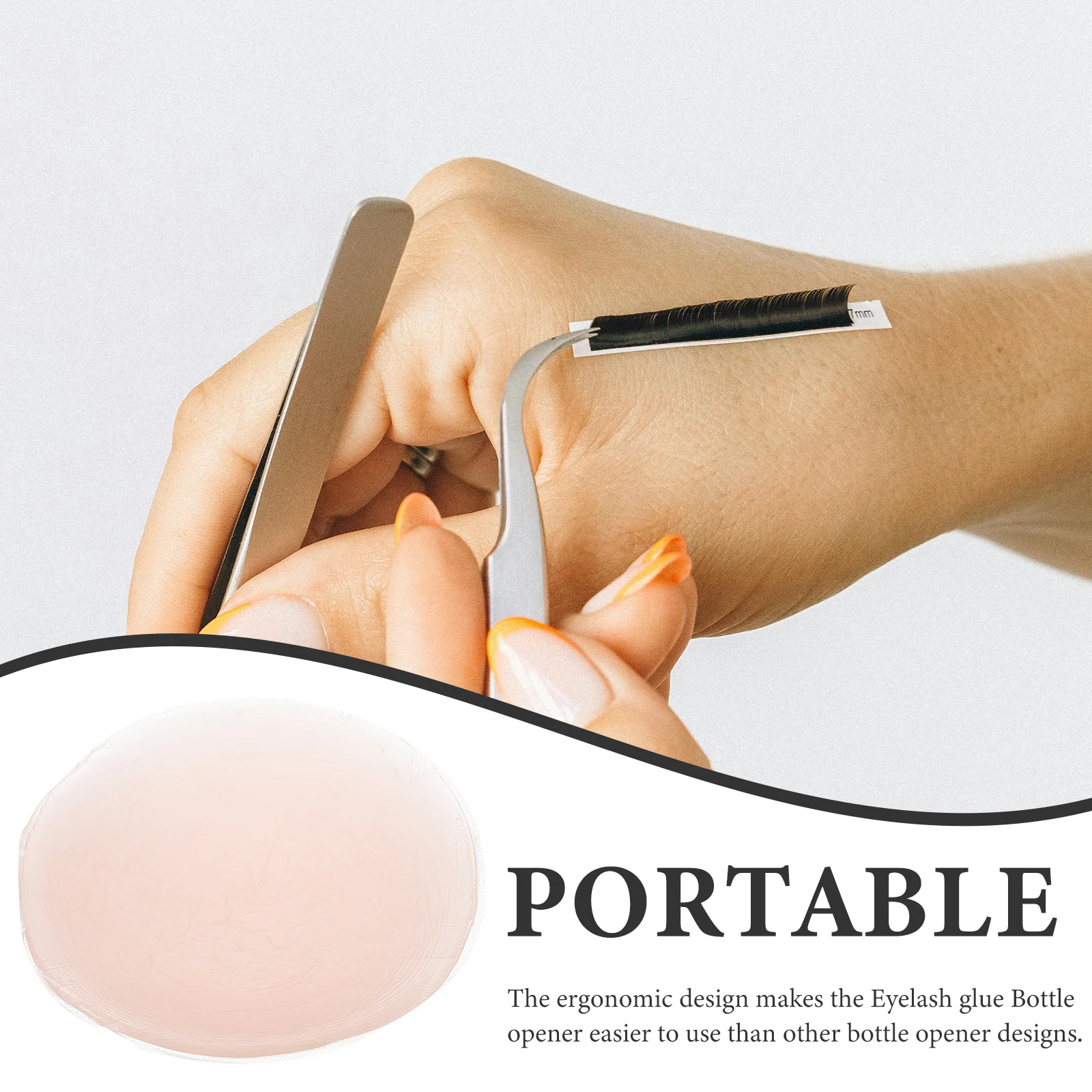 

Silicone Lash Pad Portable Eyelash Holder Compact Lightweight Fake Lash Holder for Eyelash Extension Supplies Silicone Pad