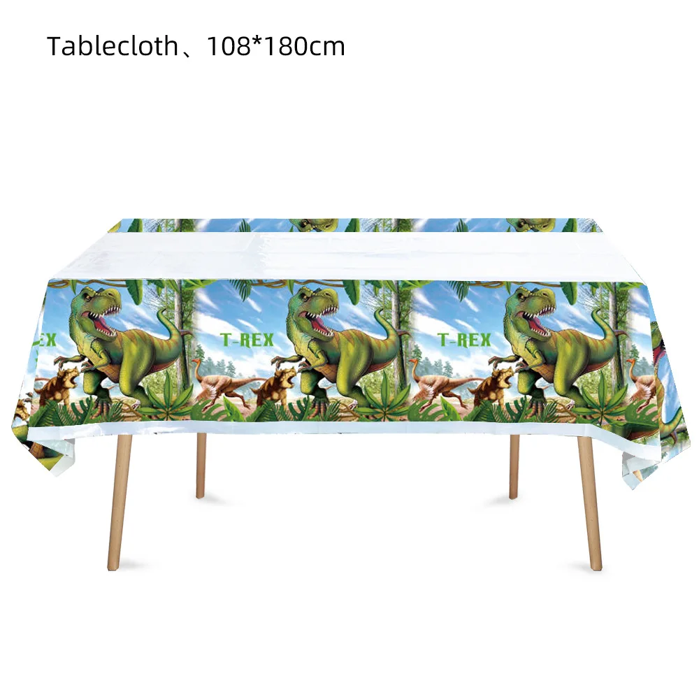 1pcs/lot Happy Birthday Party Table Cover Tyrannosaurus Rex Theme Baby Shower Decorations Kids Boys Favors Plastic Tablecloth