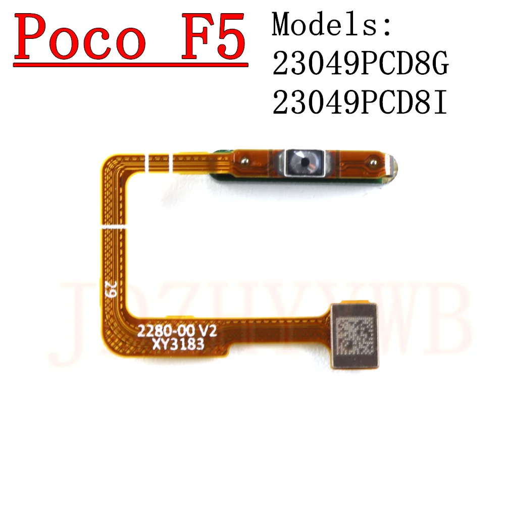 Finger Print Scanner Flex Cable Power On OFF For Xiaomi Poco F5 Pro F5Pro Home Button New Fingerprint Sensor image 3