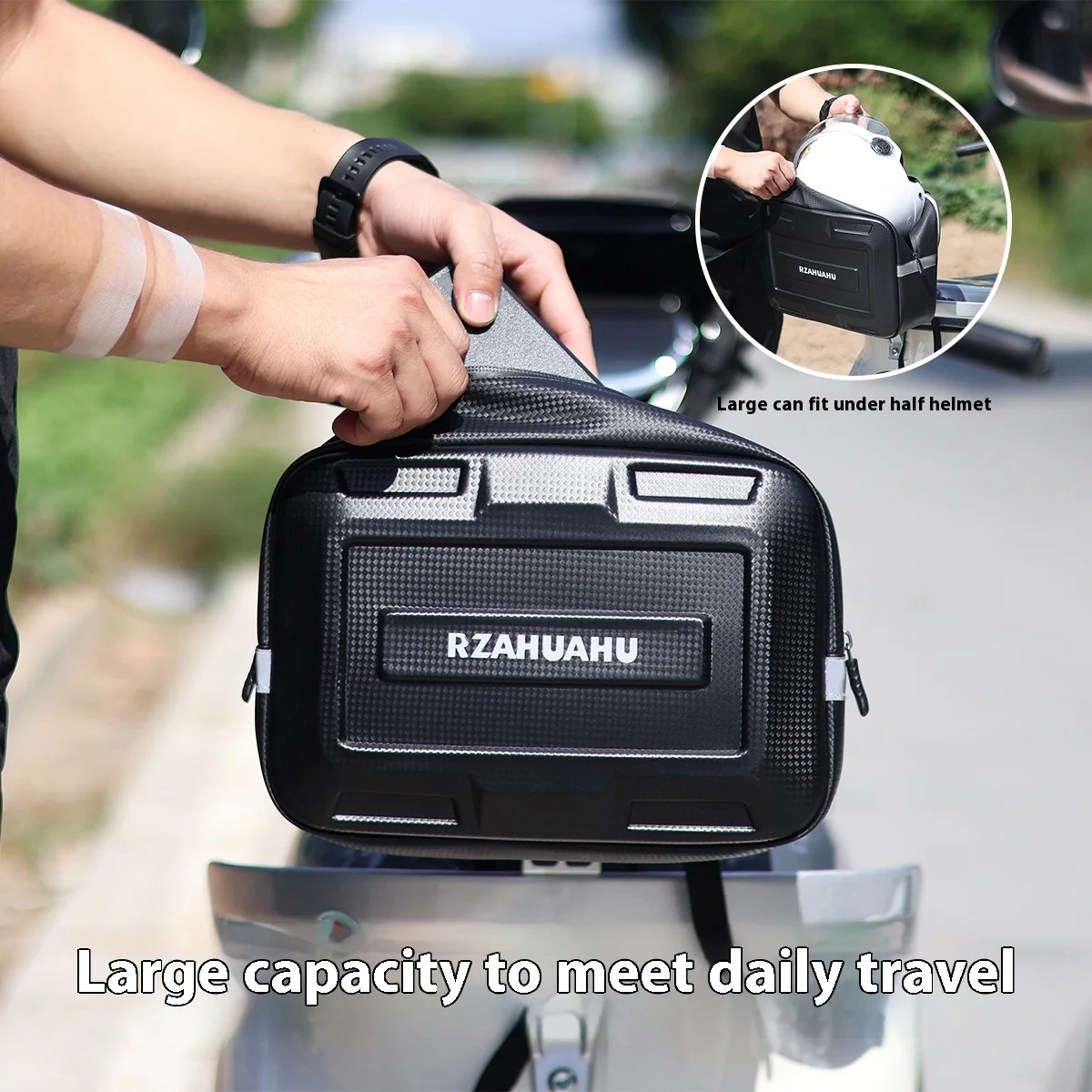 Motorcycle Rear Hanging Bag Motorcycle Waterproof Hanging Bag Battery Bicycle Helmet Charger Storage Device