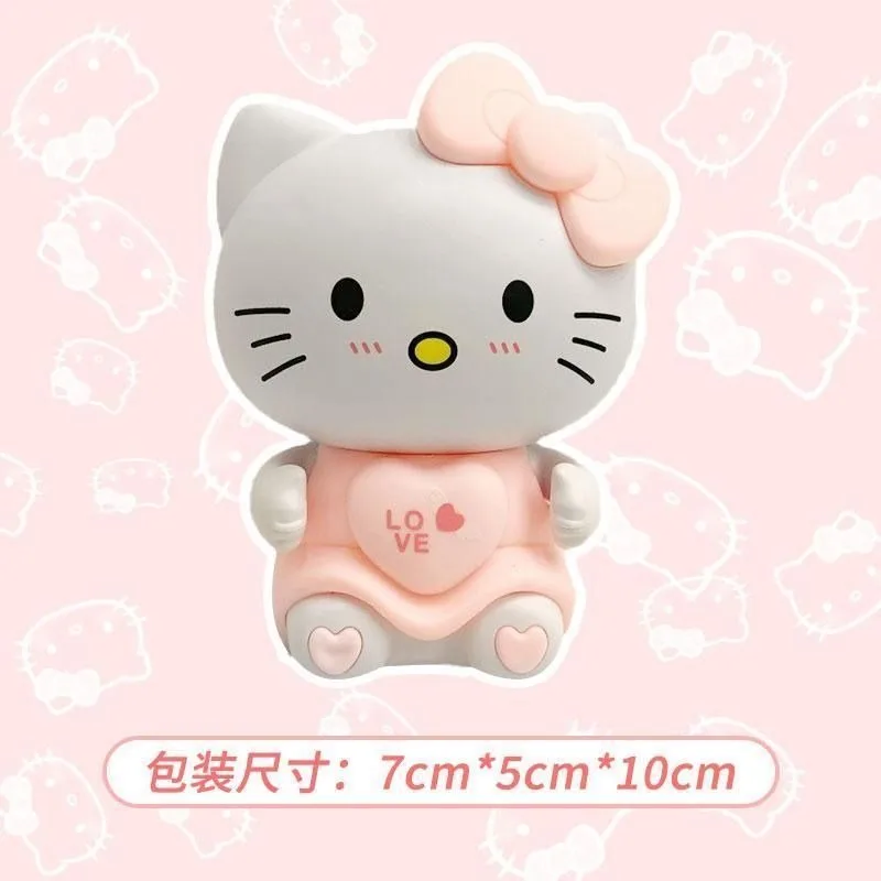 Kawaii Sanrio Hello Kitty anime cartoon glows and sounds and says I Love You peripherals cute cartoon figures ornaments gifts