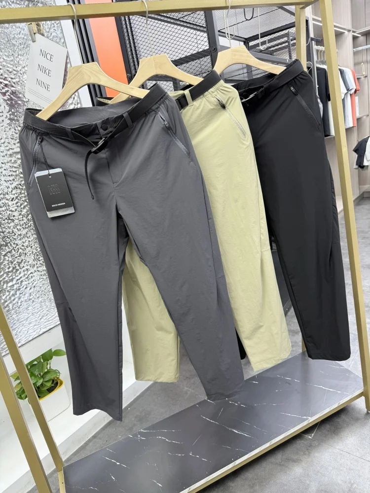 

Men's Outdoor Qui Dry Slim Fit Casual Pants Spring Summer Lightweight Breathable Elastic Straight Leg Faion Urban Sle