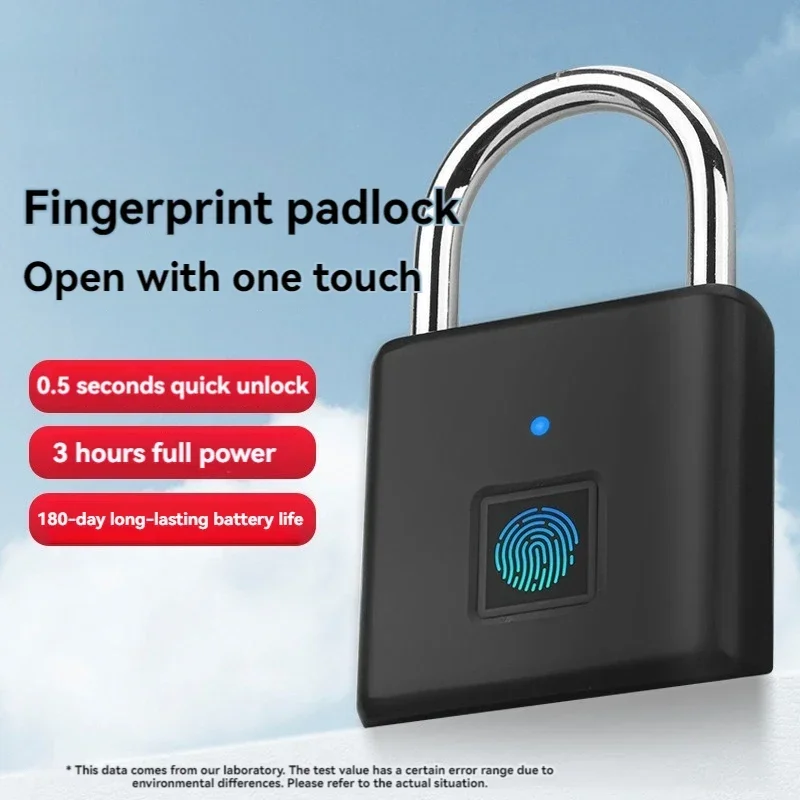 

Fingerprint Lock Keyless Waterproof Anti-Theft Smart Lock Fingerprint Padlock Zinc Alloy Intelligent Safety Electronic DoorLock