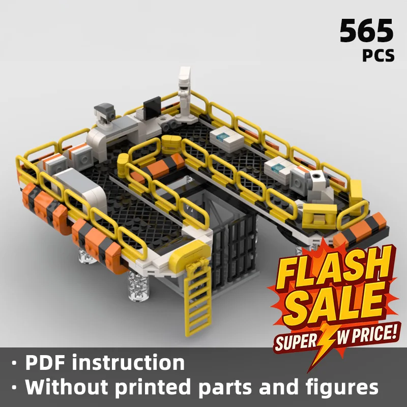 

safety protection design of the industrial building blocks with yellow orange and gray contrasting colors on the real platform
