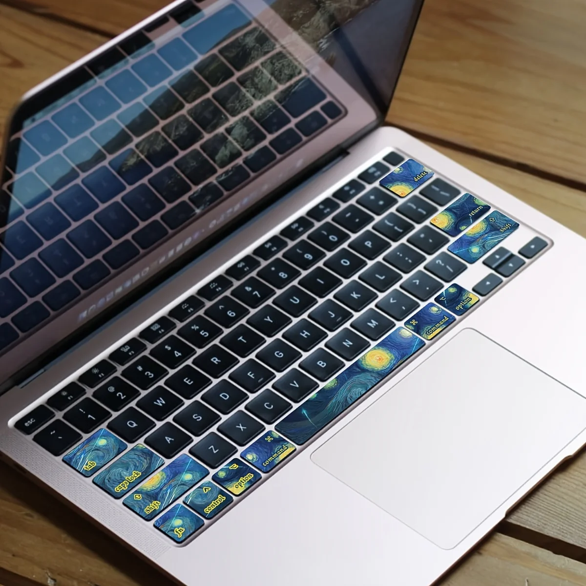 1 szt. Wzór technologii przyszłości/naklejki na touchpad laptopa z niebieskim wzorem błyskawicy, wygodne samoprzylepne