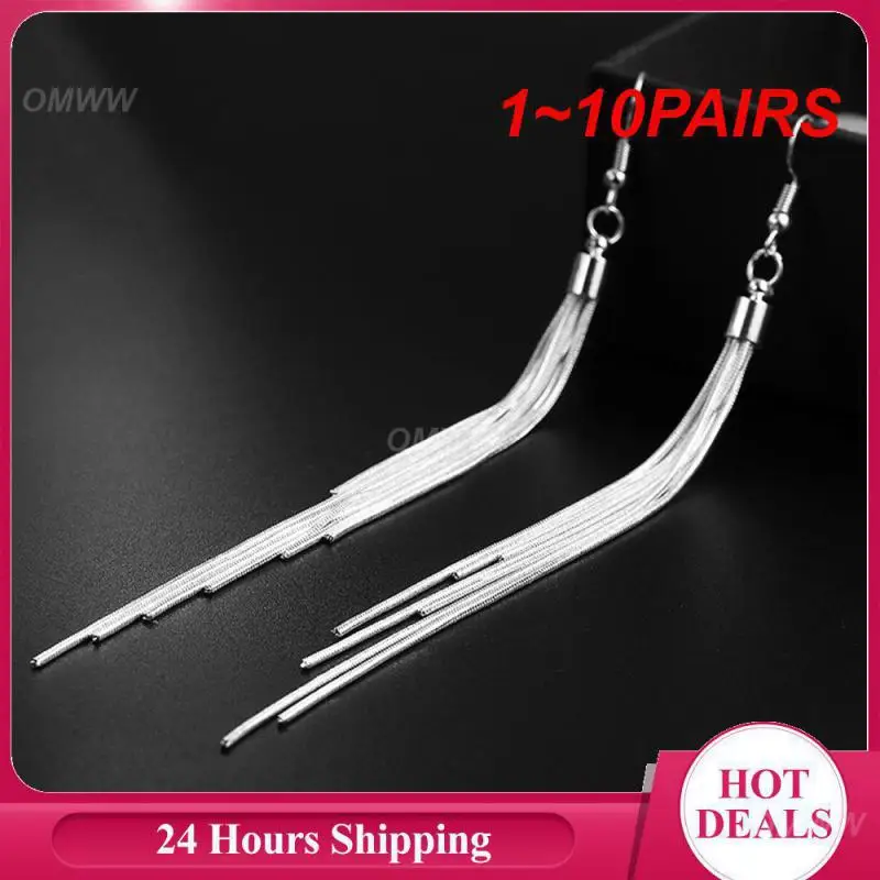 1~10PAIRS Extra Long Ear Wire Comfortable To Wear 7.11g Ear Line Ear Ring Tassel Earrings Preferred Material Opp Pack Earrings