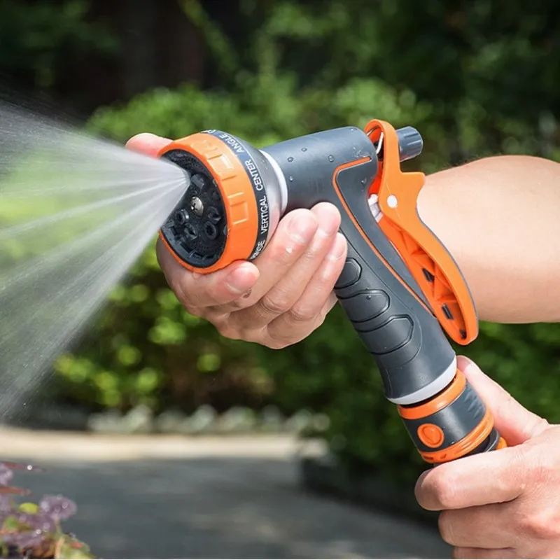 ABXF-Garden Hose Nozzle Heavy Pressure Duty Hand Sprayer Spray Nozzle For Watering Lawns Car Washes Pet Bathing Sidewalk Cleanin