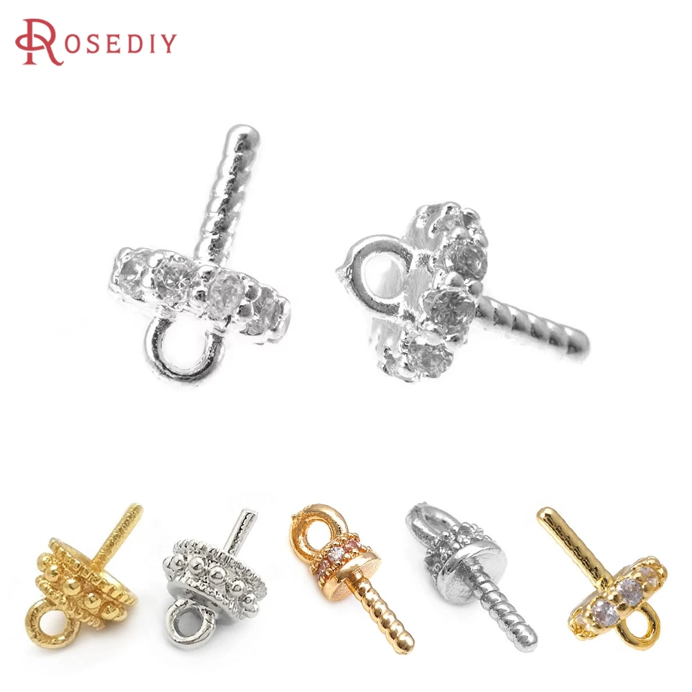 

Full Length 9MM 11MM 18K Gold Color Brass with Half Hole Pins Beads Caps High Quality Jewelry Making Findings Diy Accessories